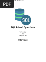 SQL Solved Questions