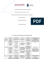 D1. Técnicas e Instrumentos de Investigación