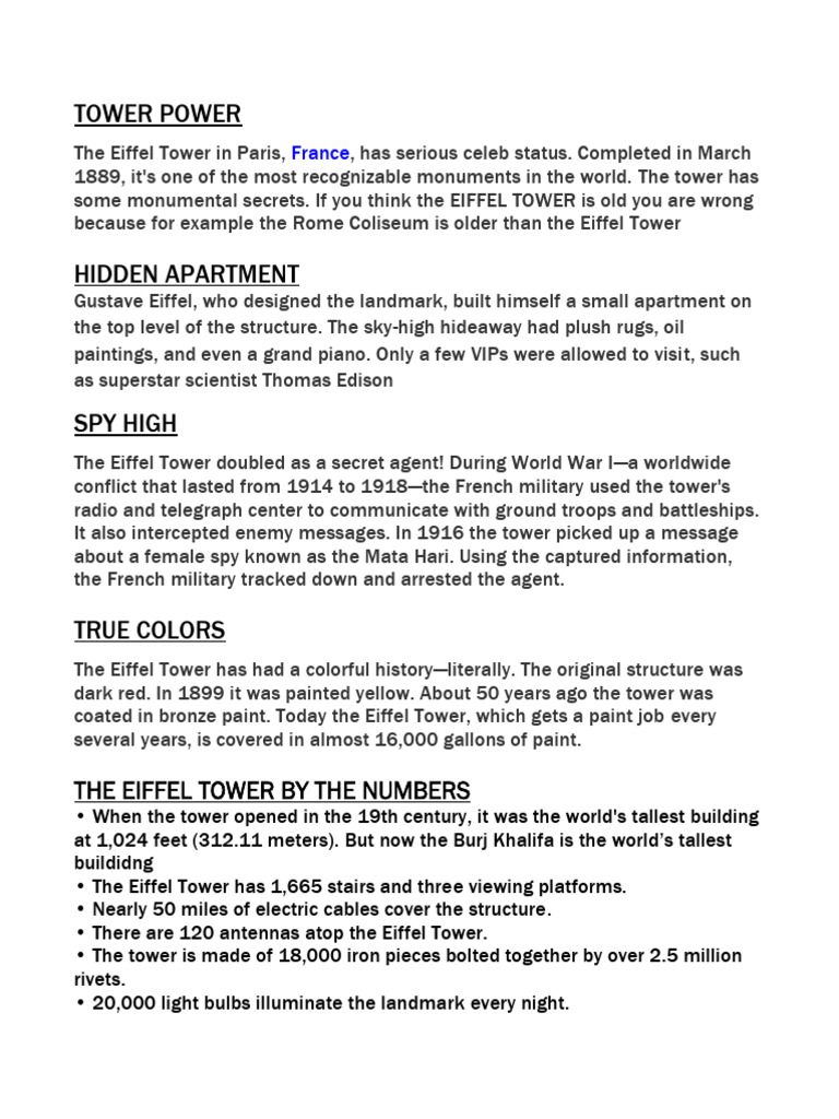 Tower power pdf