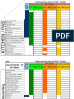 Cleaning Schedule KTCHEN Template