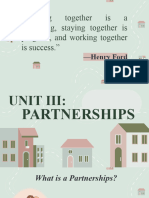 Unit 3 - Partnerships
