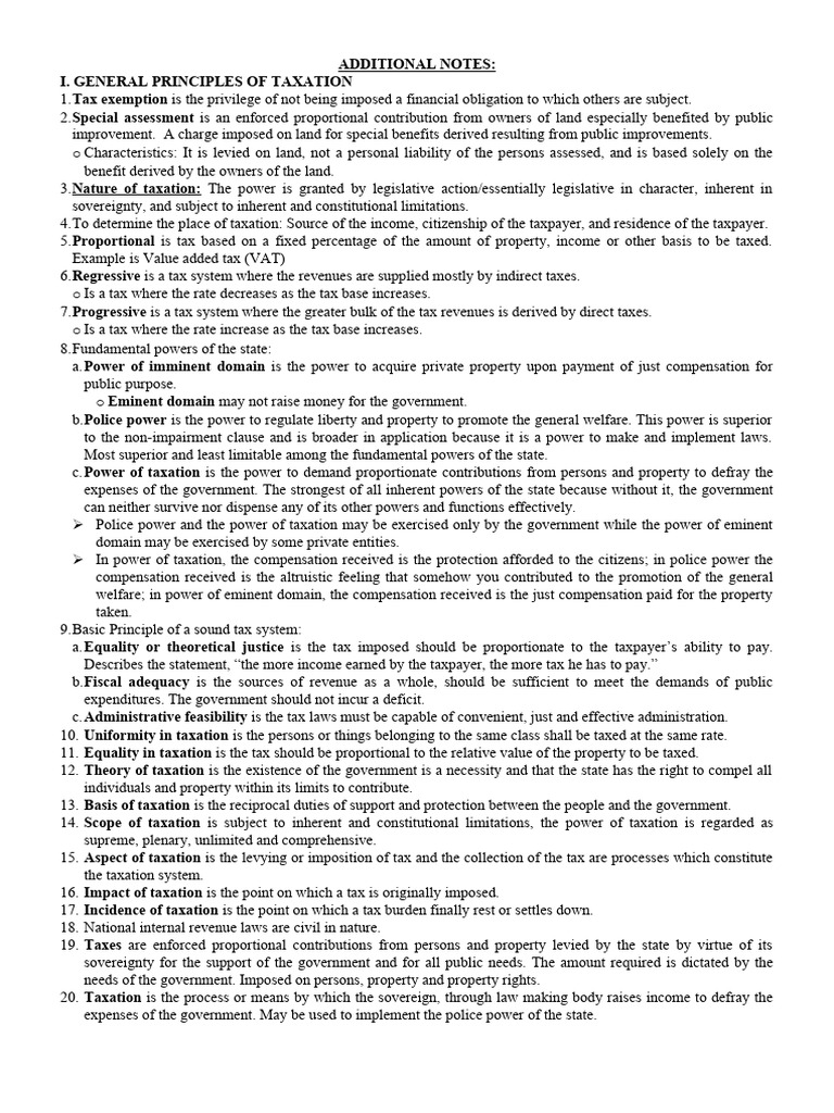 BAM 031 P1 Exam Taxation Notes | PDF | Taxes | Taxpayer