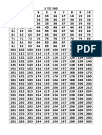 Main 1 To 300 Numbers Chart