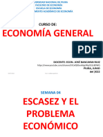 Diapositivas Economia General Semana 03 Unp 2022 1 Bancayan - Escasez Problema Economico - Escasez Bienes Factores