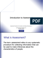 1 Introduction To Assessment