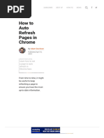 How To Auto Refresh Pages N Chrome