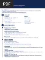 Front End Developer Resume 2