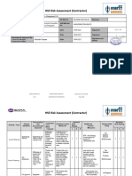 HSE Risk Assessment (Contractor)