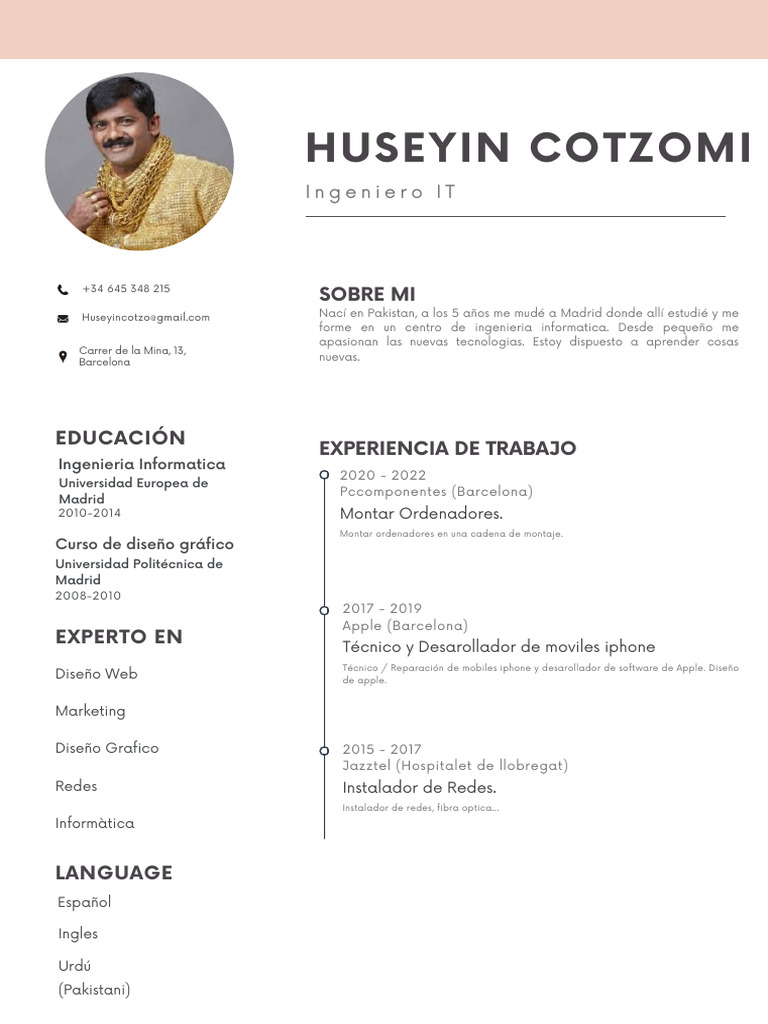 Minimalist modern professional cv resume pdf tecnolog a e ingenier a