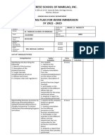 Training Plan For Work Immersion