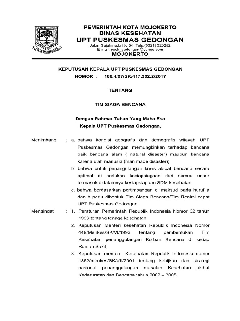 07 Sk Tim Siaga Bencana Pdf