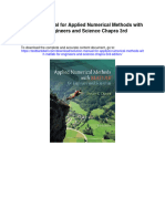 Solution Manual For Applied Numerical Methods With Matlab For Engineers and Science Chapra 3rd Edition