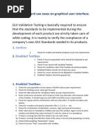 User Interface Standards