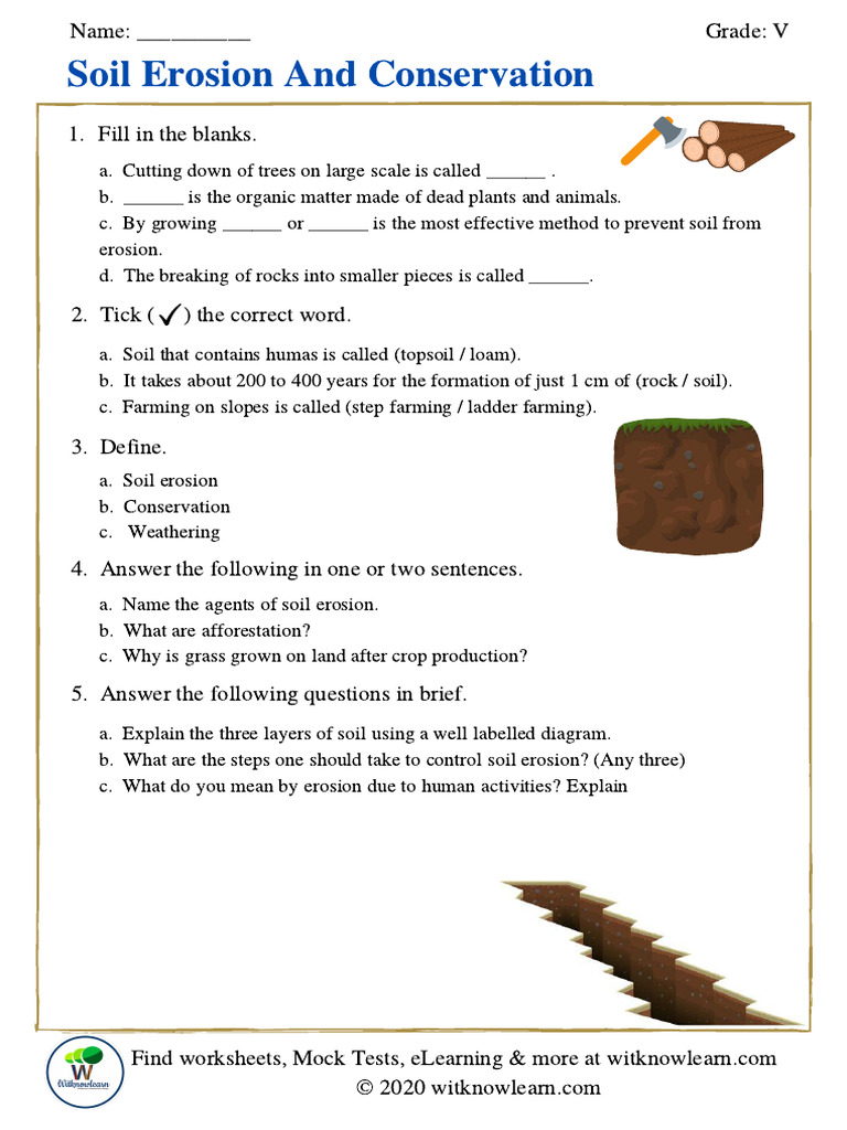 Soil Erosion MCQ PDF