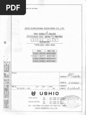 Ushio Elevator Operation Manual | PDF | Elevator | Switch