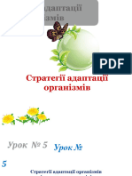 Урок № 3а - Стратегії адаптації організмів