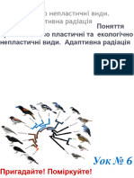 Урок № 4 - Екологічно пластичні та екологічно непластичні види. Адаптивна радіація