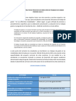 Cronograma e Instructivos Procesos de Dirección de Trabajos de Grado Periodo 2022 3