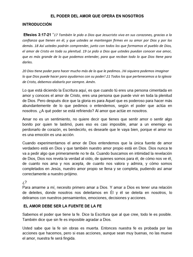 El Poder Del Amor Que Nos Transforma Pdf