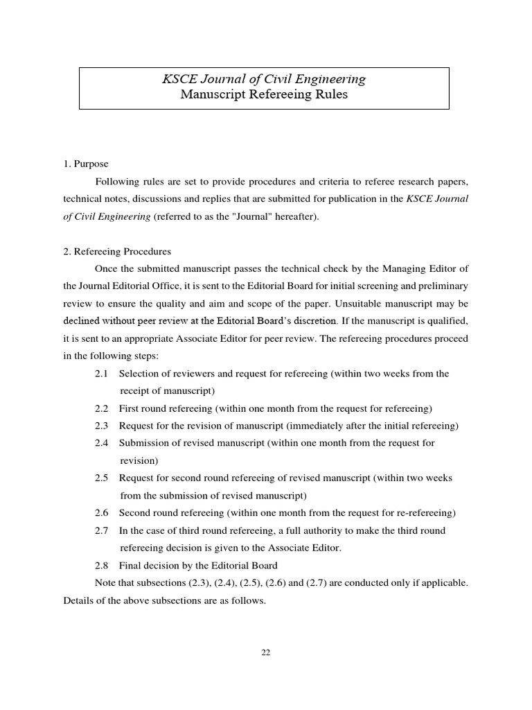 KSCE Journal Submission Guidelines | PDF | Academic Journal | Academic ...