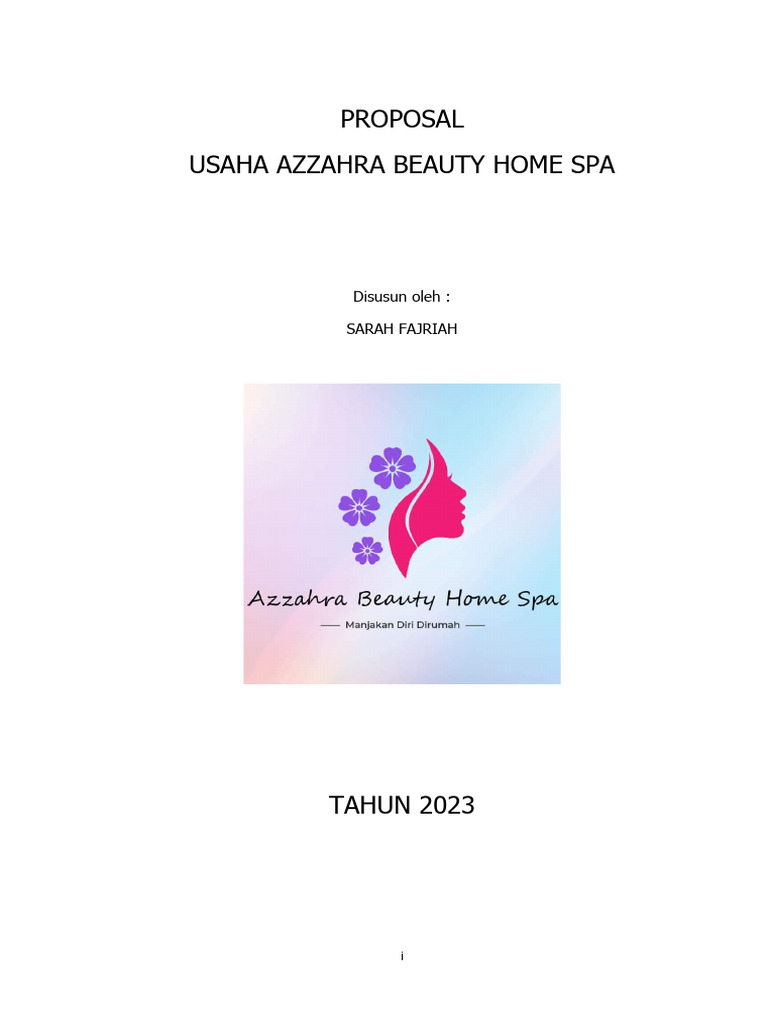 Proposal Usaha Azzahra Home Spa | PDF | Karier & Perkembangan ...