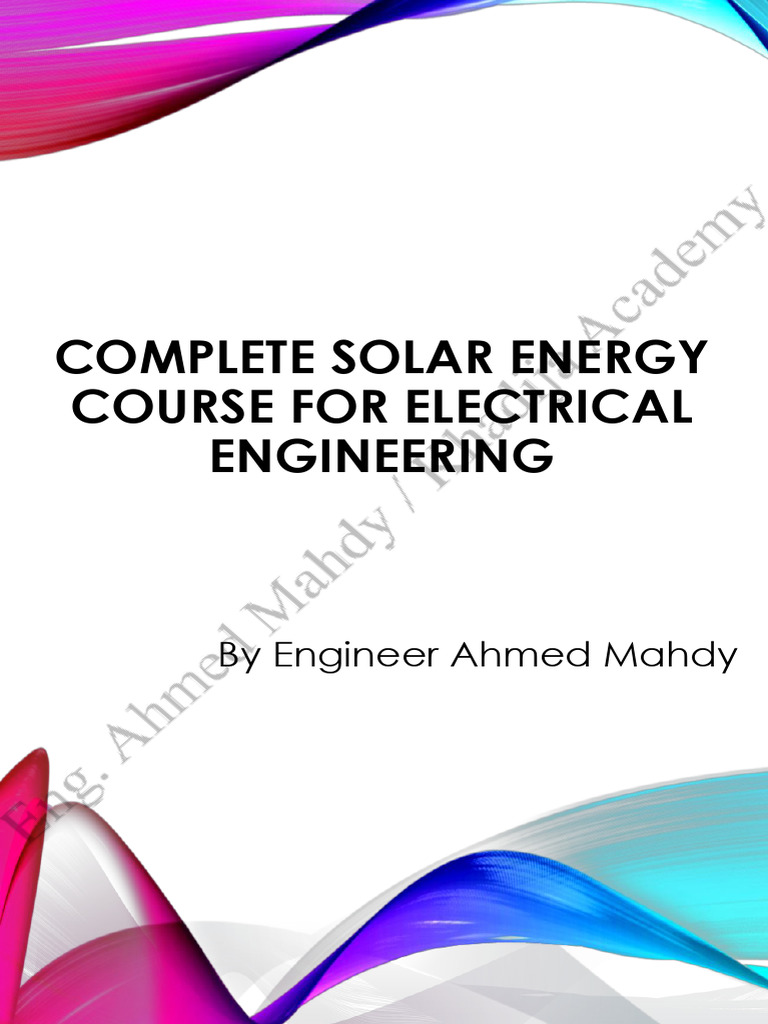 Complete Solar Energy Course Guide | PDF | Photovoltaic System | Power ...