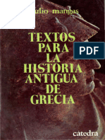Textos para La Historia Antigua de Grecia (Mangas, Julio)