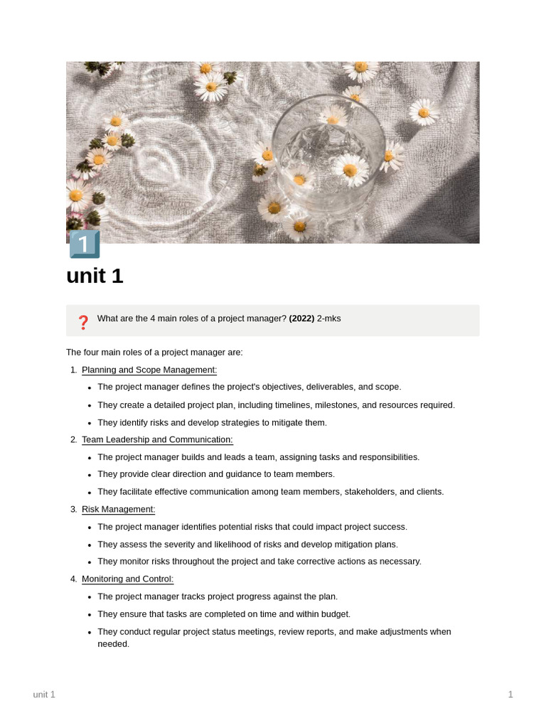 Software engineering and project management notes download free pdf