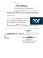 Affidavit of Quitclaim With Indemnity Agreement