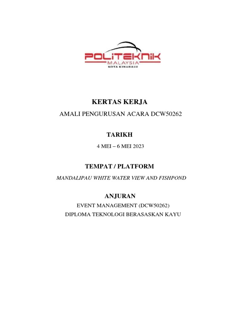 Amali Pengurusan Acara di Mandalipau | PDF