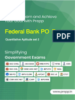 Federal Bank PO Xam: Quantitative Aptitude Set