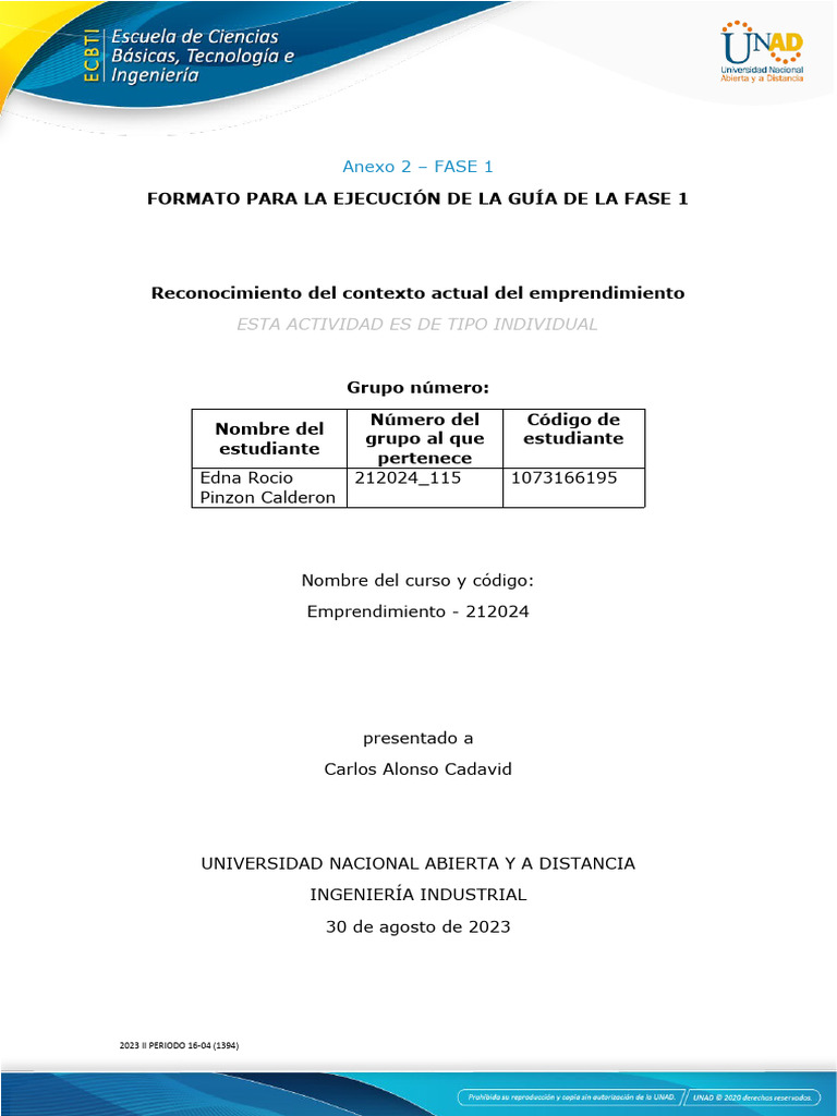 Anexo 2 - Fase 1 - Formato para La Ejecución de La Guía de La Fase 1 ...