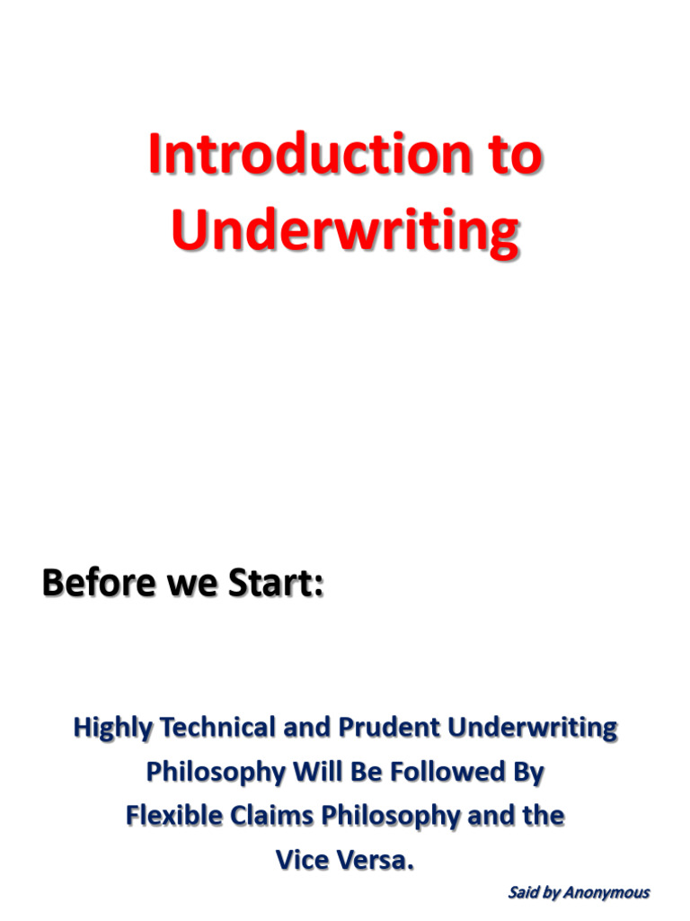 Risk Pdf Underwriting Insurance