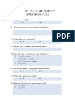 Elite Carfume Survey Questionnaire
