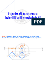 Projection of Planes Inclined HP or V.P