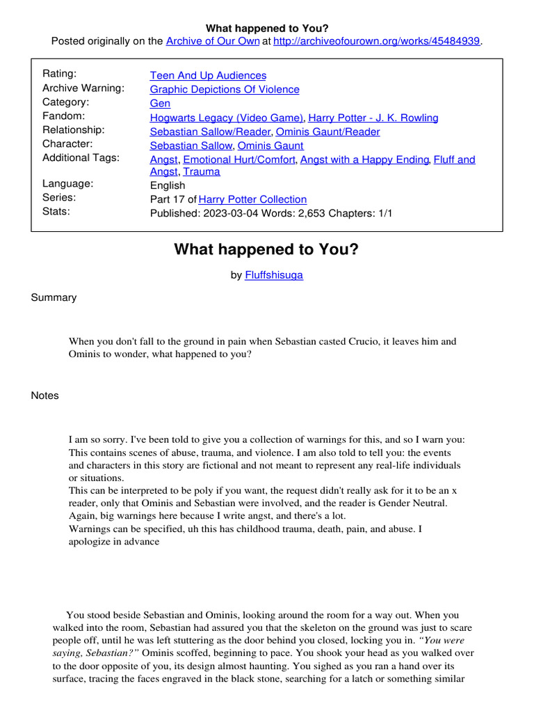 What happened to you pdf harry potter