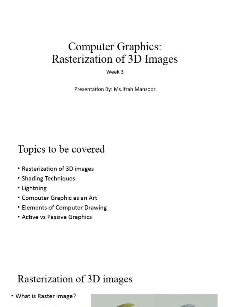 Rasterization In Computer Graphics