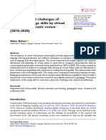 2022-Affordances and Challenges of Teaching Language Skills by Virtual Reality - A Systematic Review (2010-2020)