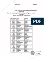 Preselection MDSEM-Maths 2022-2023