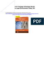 Solution Manual For Cengage Advantage Books Essentials of The Legal Environment Today 5th Edition