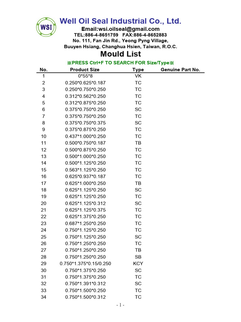 well-oil-seal-catalogue-pdf