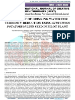 Treatment of Drinking Water For Turbidity Reduction Using Strychnos Potatorum Linn Seed in Pilot Plant