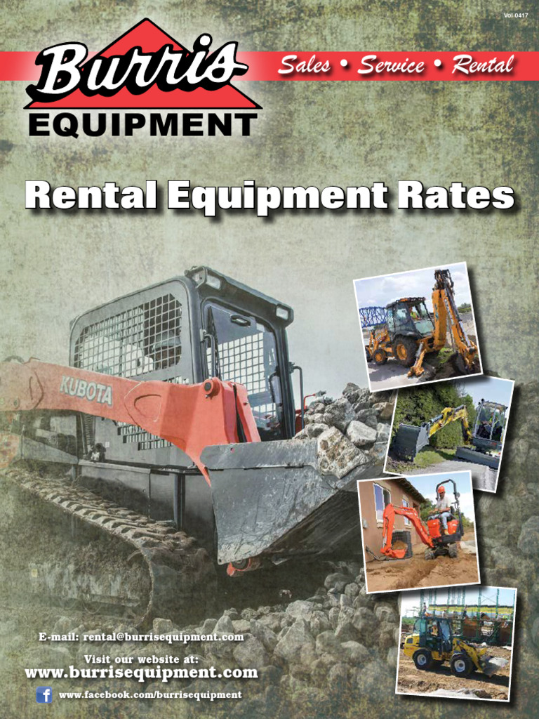 2017 Rental Rate Guide | Download Free PDF | Loader (Equipment) | Drill