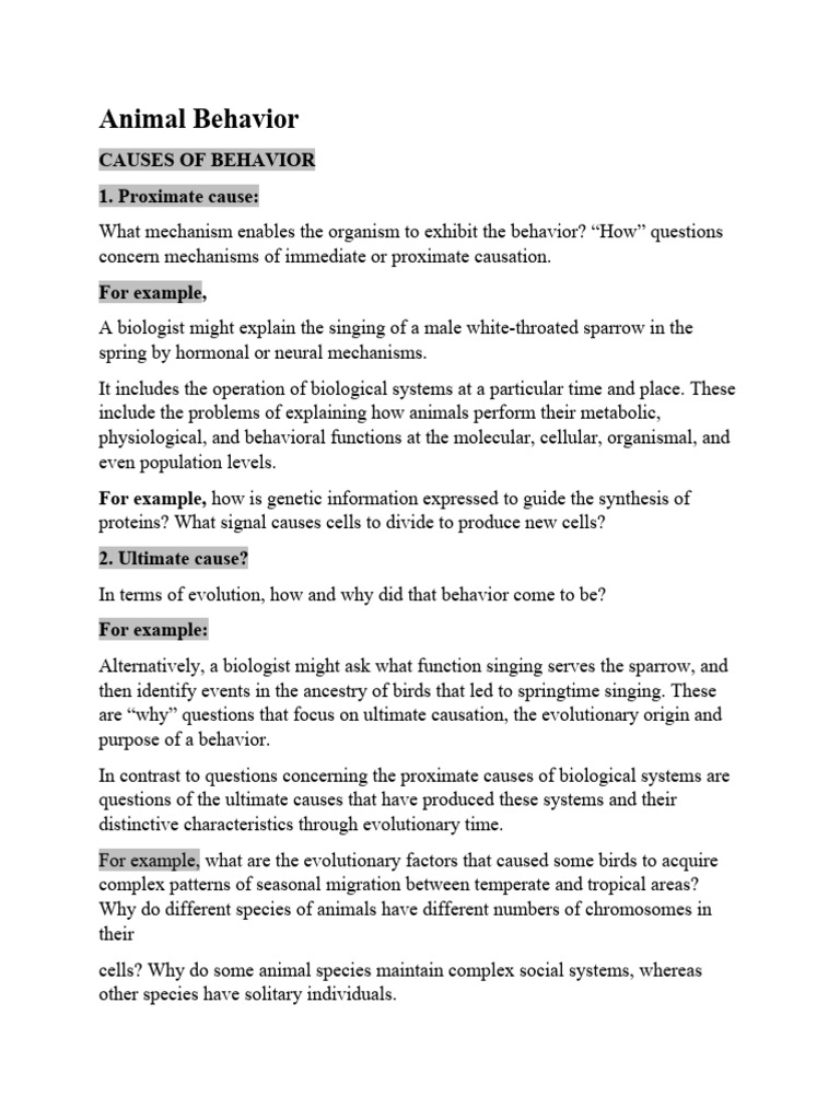 Animal Behavior PDF Evolution Biology