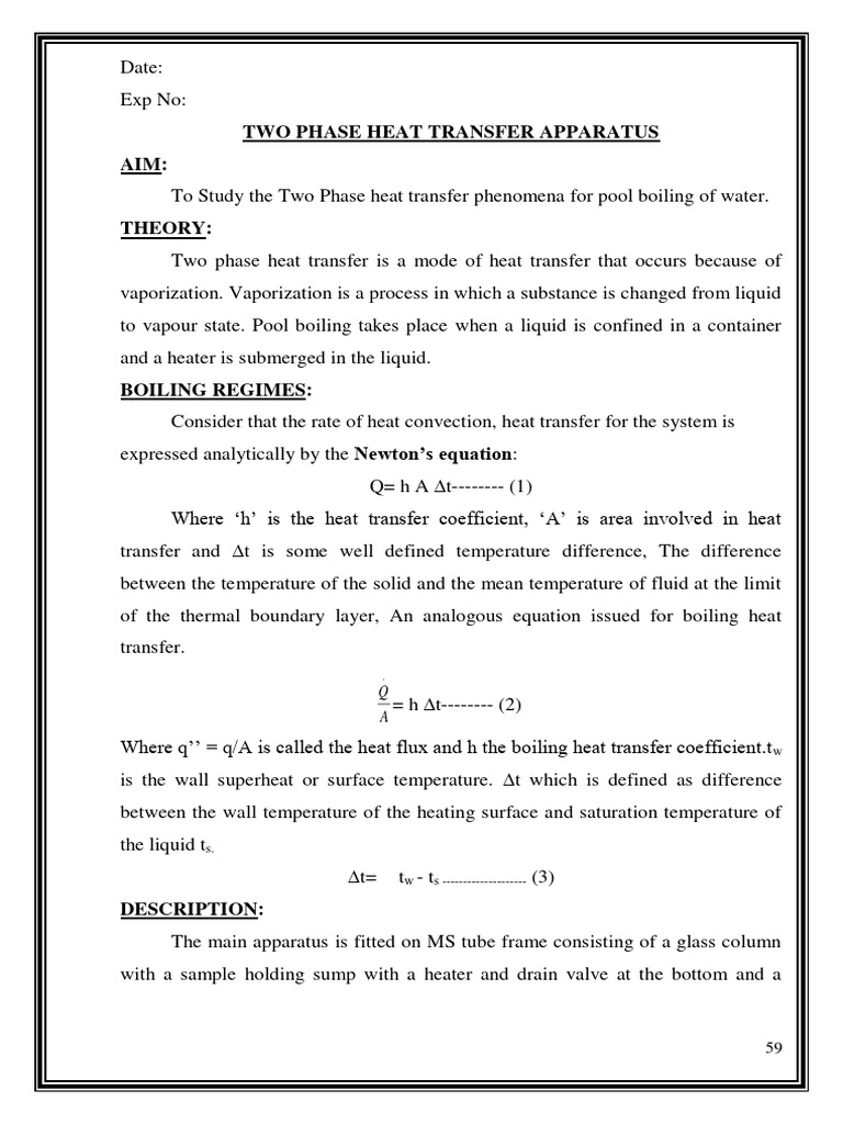 Study of Two Phase Heat Transfer. | PDF | Heat Transfer | Boiling