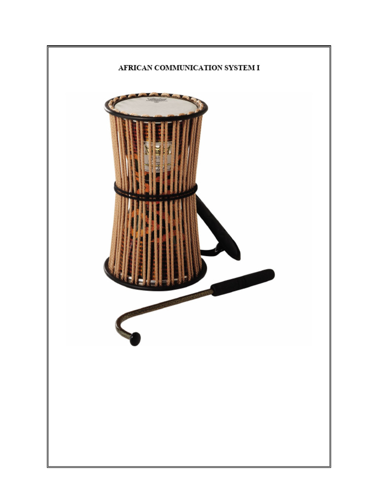 African Traditional Communication Systems | PDF | Communication ...