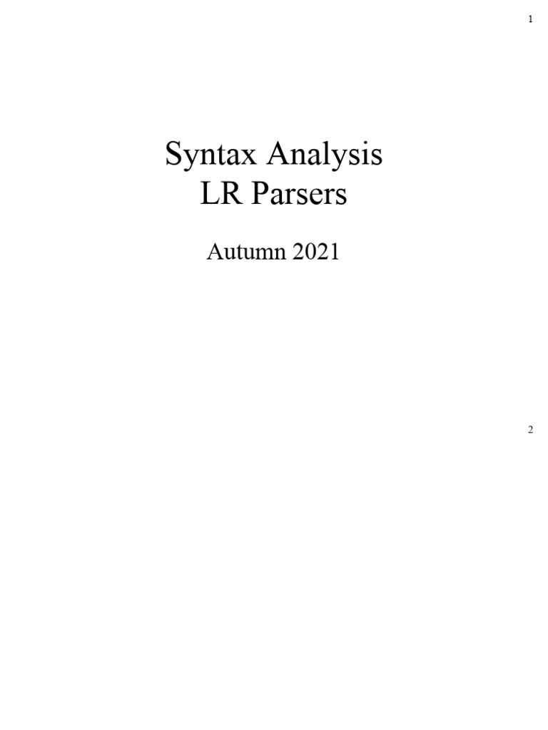 Overview of LR Parsing Techniques | PDF | Parsing | Metalogic