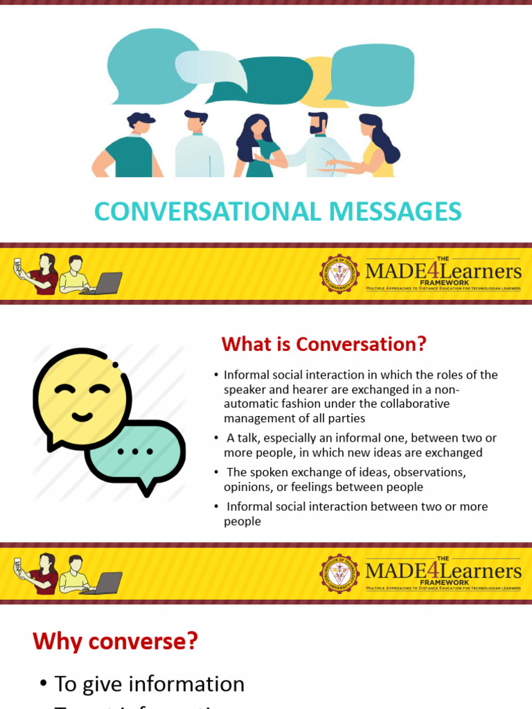 Conversational Skills Guide | PDF | Conversation | Communication