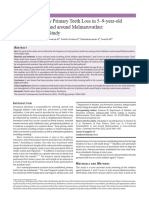 Prevalence of Early Primary Teeth Loss in 5-9-Year-Old Schoolchildren in and Around Melmaruvathur: A Cross-Sectional Study