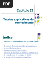 UNIDADE 2 - Cap II Teorias Explicativas Do Conhecimento